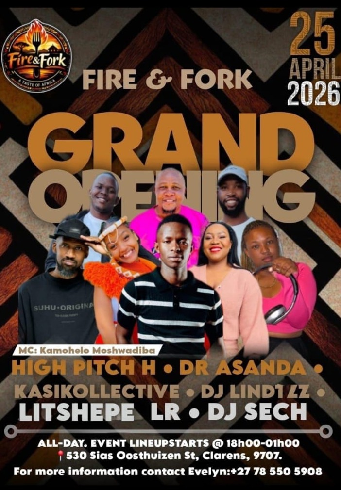 Fire & Fork grand opening line-up poster